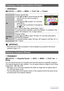 Page 7575Other Playback Functions (PLAY)
Procedure
[p] (PLAY) * [SET] * MENU * PLAY Tab * Protect
IMPORTANT!
• Note that even if a file is protected, it will be deleted if you perform the format 
operation (page 111).
Procedure
[p] (PLAY) * Snapshot Screen * [SET] * MENU * PLAY Tab * 
Resize
You can reduce the size of a snapshot and save the result as a separate snapshot. 
The original snapshot is also retained. You can select resize an image to one of three 
image sizes: 10M, 5M, VGA.
• Resizing a 3:2 or 16:9...