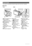 Page 99
The numbers in parentheses indicate the pages where each item is explained.
.Camera
General Guide
1Mode dial (pages 25, 33)
2Zoom controller 
(pages 26, 45, 106)
3Shutter button (page 25)
4Flash (page 43)
5[ON/OFF] (Power) 
(page 23)
6Front lamp 
(pages 87, 90)
7Õ (Continuous Shutter) 
(page 49)
8Lens
9Microphones (page 62)
bkBack lamp 
(pages 23, 26, 43)
bl[r] (REC) button 
(pages 23, 25)
bm[0] (Movie) button 
(page 61)
bnStrap holes (page 2)
boTerminal cover 
(pages 107, 109, 128,
138, 149)...