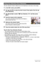 Page 3535Snapshot Tutorial
The face detection feature adjusts focus and brightness to the faces in the image.
1.In the REC mode, press [SET].
2.Use [8] and [2] to select the third Control Panel option from the top 
(Face Detection).
3.Use [4] and [6] to select “G Face Detection: On” and then press 
[SET].
4.Point the camera at the subject(s).
The camera will detect human faces and display a 
frame around each one.
5.Half-press the shutter button.
The camera will focus and the frames around the 
faces it focuses...