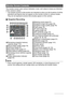 Page 1010
The monitor screen uses various indicators, icons, and values to keep you informed 
of the camera’s status.
• The sample screens in this section are intended to show you the locations of all the 
indicators and figures that can appear on the monitor screen in various modes. 
They do not represent screens that actually appear on the camera.
.Snapshot Recording
Monitor Screen Contents
1Remaining snapshot memory 
capacity (page 172)
2Movie image quality (page 79)
3Self-timer (page 67)
4Recording mode...