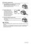 Page 22
22Quick Start Basics
1.Press [ON/OFF] to turn off the camera and then 
open the memory card slot cover.
Pressing the memory card slot cover, slide it in the 
direction indicated by the arrow.
2.Load a memory card.
Positioning the memory card 
so its back is facing in the 
same direction as the monitor 
screen side of the camera, 
slide it into the card slot as far 
as it will go, until you hear it 
click securely into place.
3.Close the memory card slot cover.
Pressing the memory card slot cover against...