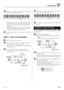 Page 27E-25
3-Step Lesson
4Follow the key light system to press the correct
keyboard keys and play the notes.
•The key for the next note to be played flashes while
the keyboard waits for you to play it. When you press
any key to play the note, the key remains lit as the
note plays.
•If multiple keys light on the on-screen keyboard guide
when you are using a two-hand tune, it means that
you must press all of the keys that are lit.
5To stop play at any time, press the PLAY/STOP
button.
Step 3 – Play at normal...