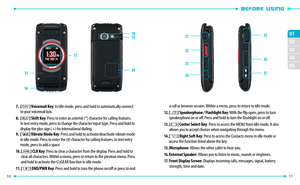 Page 710 
02
03
04
05
01
11 
a call or browser session. Within a menu, press to return to idle mode.
12.  [ F ] Speakerphone / Flashlight Key: With the flip open, press to turn 
speakerphone on or off. Press and hold to turn the flashlight on or off.
13.  [ A ] Center Select Key: Press to access the MENU from idle mode. It also 
allows you to accept choices when navigating through the menu.
14.  [ D ] Right Soft Key: Press to access the Contacts menu in idle mode or 
access the function listed above the key....