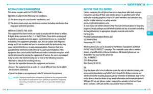 Page 89174 175 
02
01
02
03
04
05
FCC COMPLIANCE INFORMATIONThis device complies with Part 15 of FCC Rules.
Operation is subject to the following two conditions:
(1) This device may not cause harmful interference, and
(2) 
 Th
is device must accept any interference received. Including interference that 
may cause undesired operation.
INFORMATION TO ThE USERThis equipment has been tested and found to comply with the limits for a Class 
B digital device pursuant to Part 15 of the FCC Rules. These limits are...