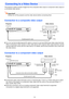 Page 1313
The projector is able to project images from the composite video output or component video output of 
a connected video device.
Important!Always turn off the projector and the video device before connecting them.
Connection to a composite video output
zYou can use the bundled special AV cable to connect to a pin jack (RCA) type video output terminal. 
When connecting a video camera or other video device with a special video output terminal, use the 
special cable that comes with the video device. For...