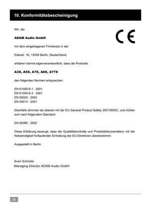 Page 30Managing&Director&ADAM&Audio&GmbH  