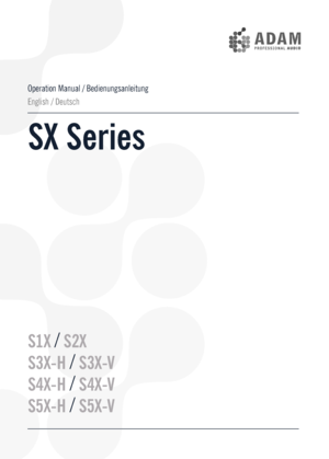 Page 1S1X /
 S2X 
S3X-H  /
 S3X-V 
S4X-H  /
 S4X-V
S5X-H  /
 S5X-V 
SX Series
Operation Manual / Bedienungsanleitung
English / Deutsch  
