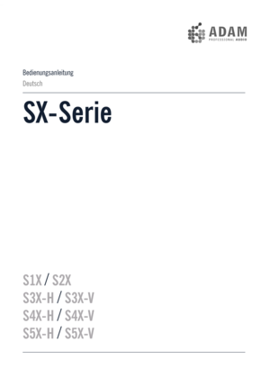 Page 17S1X /
 S2X 
S3X-H  /
 S3X-V 
S4X-H  /
 S4X-V
S5X-H  /
 S5X-V 
SX-Serie
Bedienungsanleitung
Deutsch  