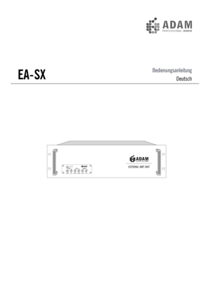 Page 15EA-SX
 Bedienungsanleitung Deutsch
EXTERNAL AMP UNIT  