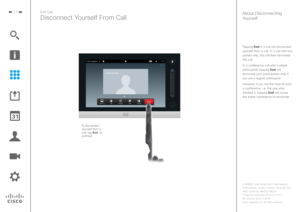 Page 1717
Disconnect Yourself From Call
End Call
To disconnect yourself from a call, tap End, as 
outlined.
Tapping End in a call will disconnect 
yourself from a call. In a call with two parties only, this will then terminate 
the call. 
In a conference call with multiple 
participants tapping End will 
terminate your participation only if 
you are a regular participant.
However, if you are the host of such 
a conference, i.e. the one who  initiated it, tapping End will cause 
the entire conference to...