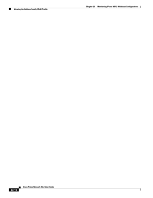 Page 644  
23-10
Cisco Prime Network 4.3.2 User Guide
Chapter 23      Monitoring IP and MPLS Multicast Configurations
  Viewing the Address Family (IPv6) Profile 