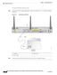 Page 70 
3-22
Cisco 860 Series, Cisco 880 Series, and Cisco 890 Series Integrated Services Routers Hardware Installation Guide
OL-16193-03
Chapter 3      Connecting the Router
  Connecting an FXS Line
To connect the FXS line, follow these steps:
Step 1Connect one end of the straight-through RJ-11 cable to the FXS port. Figure 3-21 shows an FXS line 
connection.
Figure 3-21 Connecting an FXS Line
Step 2Connect the other end of the cable to the RJ-11 port on the fax or telephone machine.
1FXS port3RJ-11 port...