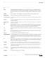 Page 631Glossary
GL-11
User Guide for Cisco Secure Access Control System 5.3
OL-24201-01
I
I18NInternationalization and localization are means of adapting software for non-native environments, 
especially other nations and cultures. Internationalization is the adaptation of products for potential 
use virtually everywhere, while localization is the addition of special features for use in a specific 
locale.
identityWhom someone or what something is, for example, the name by which something is known.
identity...