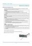 Page 67— 52 — 
DLP Projector — Owner’s Manual
Maintenance and Security 
Replacing the projection lamp
The projection lamp should be replaced when it burns out. It should only be replaced with a certified 
replacement part, which you can order from your local dealer.
Important: 
•	The projection lamp used in this product contains a small amount of merc\
ury.
•	 Do not dispose this product with general household waste.
•	 Disposal of this product must be carried out in accordance with the regu\
lations of your...