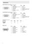 Page 5048
Speciﬁ cations
RGB/COMPONENT input terminal: mini D-sub 15 pin
Pin No. Signal Pin No. Signal
1 Video input (red) 9 +5 V power
2 Video input (green/sync on green) 10 GND
3 Video input (blue) 11 Not connected
4 Not connected 12 DDC data
5 Not connected 13 Horizontal sync signal: TTL level
6 Earth (red)  14 Vertical sync signal: TTL level
7 Earth (green/sync on green)  15 DDC clock
8 Earth (blue)
RGB/COMPONENT output terminal: mini D-sub 15 pin
Pin No. Signal Pin No. Signal
1 Video input (red)  9 Not...