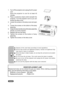 Page 29
EN-28
1. Turn off the projector and unplug the AC powercord.
Allow the projector to cool for at least 45
minutes.
2. Place a protective sheet (cloth) beneath the projector. Turn the projector over so you can
access the lamp cover.
3. Loosen the screws on the lamp cover and open it.
4. Loosen the screws on the bottom of the lamp assembly.
5. Grasp the lamp handle and pull the lamp assembly
directly out of the projector.
6. Replace with the new lamp.
7. Tighten the screws on the bottom of lamp assembly....