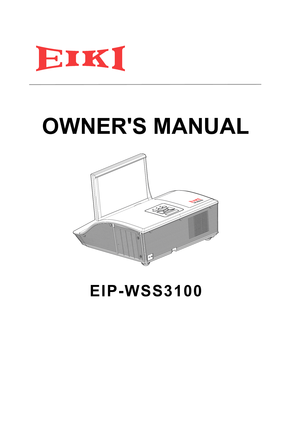 Page 1EIP-WSS3100
OWNER'S MANUAL 