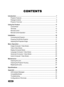 Page 7EN-6
CONTENTS
CONTENTS CONTENTS
CONTENTS
CONTENTS
Introduction ........................................................................\
................................... 7
Projector Features ........................................................................\
..................... 7
Package Contents ........................................................................\
...................... 8
Projector Overview ........................................................................\...