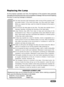 Page 28EN-27
Replacing the Lamp
As the projector operates over time, the brightness of the projector lamp gradually
decreases and the lamp becomes more susceptible to breakage. We recommend replacing
the lamp if a warning message is displayed.
„The lamp becomes high temperature after turning off the projector with
the power button. If you touch the lamp, you may scald your finger.
When you replace the lamp, wait for at least 45 minutes for the lamp to
cool down.
„Do not touch the lamp glass at any time. The...