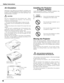 Page 66
Safety Instructions
USE CAUTION IN CARRYING OR 
TRANSPORTING THE PROJECTOR
–Do not drop or bump the projector, otherwise damages
or malfunctions may result.
–When carrying the projector, use a suitable carrying
case.
–Do not transport the projector by using a courier or
transport service in an unsuitable transport case.  This
may cause damage to the projector.  To transport the
projector through a courier or transport service, consult
your dealer for their information.
–
Do not put the projector in a...