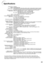 Page 6561
Specifications
Projector
EIP-2500/EIP-200
NTSC3.58/NTSC4.43/PAL/PAL-M/PAL-N/PAL-60/SECAM/DTV480I/DTV480P/
DTV540P/DTV576I/DTV576P/DTV720P/DTV1035I/DTV1080I/DTV1080I-50
Single Chip Digital Micromirror Device
TM (DMDTM) by Texas InstrumentsPanel size: [EIP-2500] 0.55" (14 mm), 1chip XGA DMD
[EIP-200] 0.55" (14 mm), 1chip SVGA DMDNo. of dots: [EIP-2500] 786,432 dots (1,024 [H] × 768 [V])
[EIP-200] 480,000 dots (800 [H] × 600 [V])
1–1.15 × zoom lens, F2.4–2.6, f = 19.0–21.9 mm
275 W DC lamp
15-pin...