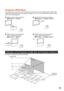 Page 21
19
Projection (PRJ) Mode
The projector can use any of the 4 projection modes shown in the diagram below. Select the 
mode most appropriate for the projection setting in use.  ( You can set the PRJ mode in “SCR-
ADJ” menu. See page 
44.)
Table mounted, front projection
[Menu item  ➞  “Front”]
Table mounted, rear projection
(with a translucent screen)
[Menu item  ➞  “Rear”]
■
■ Ceiling mounted, front projection
[Menu item
 ➞  “Ceiling + Front”]
Ceiling mounted, rear projection
(with a translucent screen)...