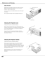 Page 6464
Maintenance and CleaningCleaning the Projector CabinetCleaning the Projection Lens
Slide Shutter is provided to protect the surface of the lens
against scratches and dirt. When you are not using the
projector, close the Slide Shutter. 
To open or close, use the Slide Shutter Lever on the top of
the cabinet.
Do not close the shutter when the projection lamp is on.
Slide Shutter
Slide Shutter Lever
Slide Shutter
Unplug the AC power cord before cleaning.
Gently wipe the projection lens with a cleaning...