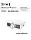 Page 1
	 Network	Supported							 
Refer to the Owner's Manuals below for 
details about network function.
□  Network Set-up and Operation
□  PJ Network Manager
Multimedia	Projector
Owner's	Manual
LC-WXL200MODEL 