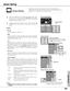 Page 4747
Screen Setting
Provides image to fit the horizontal size of the screen size.
When the input signal is SXGA (5:4), the image is fully displayed
at 4:3 aspect ratio. Full screen
Adjusts aspect (scale and position) of the screen. Press the
SELECT button at Custom. Custom will be displayed on the top
left of the screen for four (4) seconds and then return to the
previous menu display. Press the SELECT button again with the
pointer stayed on Custom to display Aspect setting menu. Adjust
each value of Scale...