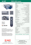 Page 2Specifications subject to change without notice. 
©2008 EIKI International, Inc.  Printed in Japan.  02/01/08
SPECIFICATIONS:  LCX7
Eiki Industrial Co., Ltd.
412 Banzaicho, KitaKu, Osaka, Japan
Tel: (6) 63119479 
•Fax: (6) 63118486
Email: japan@eiki.com
EIKI Web Site: http://www.eiki.com
Talk to your EIKI Dealer ... the pro in projectors.
Projectors . . . and more!
2345
LCX7 9000 ANSI LumensLCX79000 ANSI Lumens
Brightness...........................up to 9000 ANSI Lumens (**with AH22051 lens)...