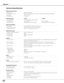 Page 7474
Appendix
Technical Specifications
Mechanical Information
Projector Type Multi-media Projector
Dimensions (W x H x D) 20.39 x 9.92 x 23.86 (518mm x 252mm x 606mm) (Not including adjustable feet)
Net Weight 54.3 lbs (24.7kgs)
Feet Adjustment 0˚ to 3.65˚
Panel Resolution LC-X6 LC-SX6
LCD Panel System 1.4 TFT Active Matrix type, 3 panels
Panel Resolution 1024 x 768 dots 1400 x 1050 dots
Number of Pixels 2,359,296 (1024 x 768 x 3 panels) 4,410,000 (1400 x 1050 x 3panels)
Signal Compatibility
Color...