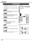 Page 4040
SETTING
Ceiling
When this function is “On,” picture is top/bottom and left/right
reversed. This function is used to project image from a ceiling
mounted projector.
Rear
When this function is “On,” picture is left/right reversed.  This function
is used to project image to a rear projection screen.
Ceiling function
Rear function
Keystone
When image is distorted vertically, select Keystone.  ON-SCREEN
MENU disappears and Keystone dialog box is displayed.
Correct keystone distortion by pressing POINT...