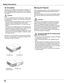 Page 6
6

Safety	Instructions
Openings  in  the  cabinet  are  provided  for  ventilation.  To 
ensure  reliable  operation  of  the  product  and  to  protect  it 
from  overheating,  these  openings  must  not  be  blocked 
or covered. 
 CAUTION
Hot  air  is  exhausted  from  the  exhaust  vent.  When  using 
or  installing  the  projector,  the  following  precautions 
should be taken. 
– Do not put any flammable object or spray can near the 
projector, hot air is exhausted from the air vents.
–  Keep the...