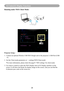 Page 4139
MENU (PC Mode)
39
EZ Suite(EZ Display Function)
Running under WiFi Client Mode: 
Projector Setup : 
1.   Connect an optional Wireless USB WiFi Dongle unit to the projector’s USB Port (USB 
-A).
2.   Set the Client mode parameters at  \..\settings\WiFi\Client mode\. 
*For more information, please check the page53 ‘WiFi settings’ for client mode.
3.   Use remove control to select the WiFi Display item at EZ Display interface on the 
screen. It will show the Ready for display image on the screen.  And...