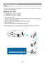 Page 9290
Maintenance of Projector
Lamp
Please turn off the projector and unplug the AC power cord. And then, let the projector 
cool down at least 60 minutes.
Replacing New Lamp
LC-XNB4000N Part Number:23040043
LC-XNB3500N Part Number:23040044
LC-WNB3000N Part Number:23040044
1. Remove the lamp door.
2.  Loosen 2 screws of the lamp holder. Hold the handle on the top of the lamp, pull out 
the lamp straight off the projector.
3. Insert new lamp, lock the lamp door firmly with 2 screws.
4. Put the lamp door on....