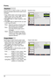 Page 3232
Display
Keystone menuProject mode menu
This function is used to store or reset the 
keystone correction when the AC power cord is 
unplugged. 
1    Press  MENU button on the remote control to 
display screen menu. Press   button  to    
select Display, then press OK button.
2   Press button to select Keystone, press   
OK button.
3   Press button to select the item you want  
to set, press OK button.
PC adjust
Display
Color adjust
Setting
Expand
Info.
Adjust  Select   Back
Screen Size...