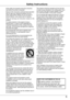 Page 5All the safety and operating instructions should be read before the product is operated.
Read all of the instructions mentioned here and retain them for later use. Unplug this projector from AC power supply before cleaning. Do not use liquid or aerosol cleaners. Use a damp cloth for cleaning.
Follow  all  warnings  and  instructions  marked  on  the projector.
For added protection to the projector during a lightning storm, or when it is left unattended and unused for long periods of time, unplug it from...