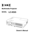 Page 1
Multimedia Projector
Owner's Manual
LC-XD25MODEL 