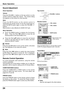 Page 24
24

Basic Operation
Press the VOLUME+/– buttons on the top control or on the remote  control  to  adjust  the  volume.    The  volume  dialog box appears on the screen for a few seconds.
P r e s s   t h e   M U T E   b u t t o n   o n   t h e   r e m o t e   c o n t r o l  t o temporarily  turn  off  the  sound. To  turn  the  sound  back  on, 
press  the  MUTE  button  again  or  press  the  VOLUME  +/– 
buttons.Mute function is also effective for AUDIO OUT jack.
Volume
Mute
Direct Operation
Sound...