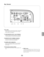 Page 9- 9 -
English
!0R/C JACK
When using the wired remote control, connect the
wired remote control to this jack with a remote
control cable (not supplied).
!2MONITOR OUTPUT TERMINAL (ANALOG)
This terminal outputs the video signal from
computer to external video equipment.
✽RESET button
A built-in micro processor which controls this unit may
occasionally malfunction and need to be reset. This can be
done by pressing the RESET button with a pen, which will
shut down and restart the unit.  Do not use the RESET...