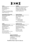 Page 72U.S.A.
EIKI International, Inc.
30251 Esperanza
Rancho Santa Margarita
CA 92688-2132
U.S.A.
Tel: 800-242-3454 (949)-457-0200
Fax: 800-457-3454 (949)-457-7878
E-Mail: usa@eiki.com
Canada
EIKI CANADA - Eiki International, Inc.
P.O. Box 156, 310 First St. - Unit 2,
Midland, ON, L4R 4K8, Canada
Tel: 800-563-3454 (705)-527-4084
Fax: 800-567-4069 (705)-527-4087
E-Mail: canada@eiki.com
Deutschland & Österreich
EIKI Deutschland GmbH
Am Frauwald 12
65510 Idstein
Deutschland
Tel: 06126-9371-0
Fax: 06126-9371-14...