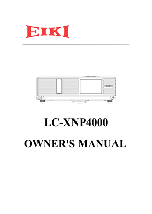 Page 1LC-XNP4000
OWNER'S MANUAL 