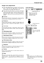 Page 3333
Computer InputComputer Input
Press  the  MENU  button  to  display  the  On-Screen 
Menu.    Press  the  Point ◄►  buttons  to  move  the  red 
frame pointer to the Image Adjust Menu icon.
Press  the  Point ▲▼  buttons  to  move  the  red  frame 
pointer  to  the  item  that  you  want  to  adjust,  and  then 
press  the  SELECT  button.    The  level  of  each  item  is 
displayed.  Adjust each level by pressing the Point 
◄►buttons.
Image Level Adjustment
1
2
M o v e   t h e   r e d   f r a m e...