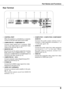 Page 9
Part Names and Functions
Rear Terminal
③  MONITOR OUT
    This terminal can be used to output the incoming
      R G B  s i g n a l  f r o m  C O M P U T E R  I N  1  /  D V I - I  terminal  or  COMPUTER  IN  2/COMPONENT  IN 
terminal to the other monitor (p.14).
① CONTROL PORT
  When 
the  projector  is  controlled  by  a  computer, 
connect to this jack with serial control cable.
②  COMPUTER IN 2 / COMPONENT IN   
  Connect  output  signal  from  a  computer,  RGB 
scart  21-pin  video  output...