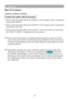 Page 2018
Setting Up
How To Connect
Laptop or desktop computer
 Connect the audio cable if necessary
1.  Please connect the audio cable to the AUDIO IN 1 if the computer cable is connected to 
the projector's RGB IN. 
2.    Please connect the audio cable to the AUDIO IN 2 if the computer cable is connected to 
the projector's DVI-I IN. 
3.   Please connect the audio cable to the AUDIO IN 3 if the video cables are connected to 
the VEDIO / S-VIDEO / Component port of the projector.
 
  If the selected...