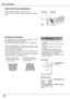 Page 22Basic Operation

Rotate the Zoom Ring to zoom in and out.
Rotate  the  Focus Ring  to  adjust  the  projected  picture 
focus.
Zoom and Focus Adjustment
Focus Ring
(Front side)Zoom Ring 
(Rear side)
POINT▲▼  buttons
KEySTONE button
KEySTONE ▲▼
buttons
•   The arrows are white when there is no 
correction.
•
    The direction of the arrow being corrected 
turns red.
•

    The arrows disappear at the maximum 
correction.
•

    If you press the KEYSTONE button on 
the remote control once more...