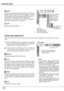 Page 32Computer Input
3
Store
Exit the Image Adjust Menu.
Quit
To  store  the  adjusted  data,  select  Store  and  press  the 
SELECT  button.    Select  a  level  from  Image  1  to  4  with 
the Point 
▲▼ buttons and press the SELECT button.  A 
confirmation box appears and then select [Yes].
Stored  data  can  be  called  up  by  selecting  "Image"  in 
the Image Level Selection on page 30.
This  projector  has  the  picture  screen  resize  function,  which  enables  you  to  customize  the...