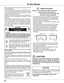 Page 44
To the Owner
CAUTION:
TO REDUCE THE RISK OF ELECTRIC SHOCK, DO NOT 
REMOVE COVER (OR BACK) . NO USER-SERVICEABLE 
PARTS INSIDE EXCEPT LAMP REPLACEMENT . REFER 
SERVICING TO QUALIFIED SERVICE PERSONNEL .
THIS  SYMBOL  INDICATES  THAT  DANGEROUS VOLTAGE  CONSTITUTING A  RISK  OF  ELECTRIC SHOCK IS PRESENT WITHIN THIS UNIT.
THIS  SYMBOL  INDICATES  THAT  THERE  ARE IMPORTANT  OPERATING  AND  MAINTENANCE INSTRUCTIONS  IN  THE  OWNER'S  MANUAL WITH THIS UNIT.
CAUTION
RISK OF ELECTRIC SHOCK
DO NOT OPEN...