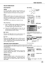 Page 23
Basic Operation
23
Press the VOLUME+/– buttons on the top control or on the  remote  control  to  adjust  the  volume.    The  volume dialog box appears on the screen for a few seconds.
Press the MUTE button on the remote control to cut off the  sound.    To  restore  the  sound  to  its  previous  level, press  the  MUTE  button  again  or  press  the  VOLUME +/– buttons.Mute function is also effective for AUDIO OUT jack.
Volume
Mute
Direct Operation
Sound Adjustment
1
2
Press  the  MENU  button  to...