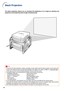 Page 3838
Stack Projection
The stack projection allows you to increase the brightness of an image by stacking two
projectors and projecting same image simultaneously.
Info
•To set up the stack projection, assign a projector as the master and the other projector as the slave and
connect the projectors with commercially available LAN cables (UTP cable, Category 5, 
cross-over type).
In this way, you can control the both projectors with one remote control.
•The buttons below can control both the master and the...